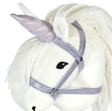 Lade das Bild in den Galerie-Viewer, Steckenpferd Zubehör - Horn Einhorn + Halfter Lila