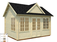 Lade das Bild in den Galerie-Viewer, Gartenhaus Blockbohlenhaus Claudia 11,5 m² 34 mm naturbelassen Palmako