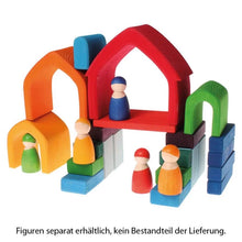 Lade das Bild in den Galerie-Viewer, Haus bunt zum Stecken, Stapeln und Spielwelten