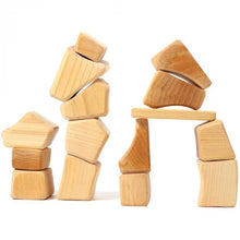 Lade das Bild in den Galerie-Viewer, Natur Holz Bauklötze - naturbelassen