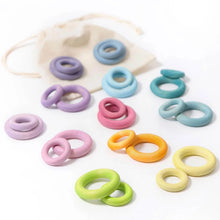 Lade das Bild in den Galerie-Viewer, 24 Bauringe Holzringe pastell