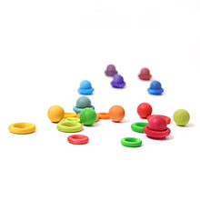 Lade das Bild in den Galerie-Viewer, 24 Bauringe Holzringe Regenbogen