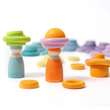 Lade das Bild in den Galerie-Viewer, 24 Bauringe Holzringe pastell