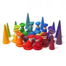 Lade das Bild in den Galerie-Viewer, 24 Bauringe Holzringe Regenbogen