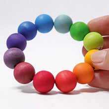 Lade das Bild in den Galerie-Viewer, Greifling Perlenring Regenbogen ab 0 Monaten