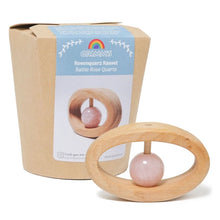 Lade das Bild in den Galerie-Viewer, Edler Rassel Greifling mit Rosenquarz ab 0 Monaten