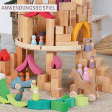 Lade das Bild in den Galerie-Viewer, 100 Holzbausteine Stufenpyramide groß, natur