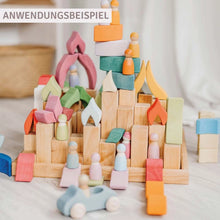 Lade das Bild in den Galerie-Viewer, 100 Holzbausteine Stufenpyramide groß, natur