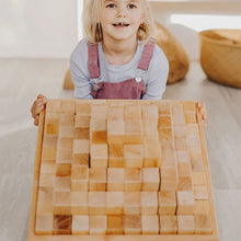 Lade das Bild in den Galerie-Viewer, 100 Holzbausteine Stufenpyramide groß, natur