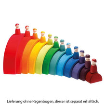 Lade das Bild in den Galerie-Viewer, Regenbogen Freunde Figuren12 Stück Massivholz