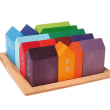 Lade das Bild in den Galerie-Viewer, 15 kleine Häuser handbemalt