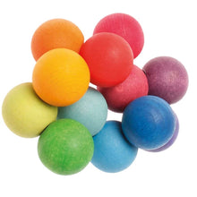 Lade das Bild in den Galerie-Viewer, Holz Babyspielzeug Kugelgreifling bunt