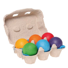 Lade das Bild in den Galerie-Viewer, Holzkugeln Massiv 6 Stück Regenbogen