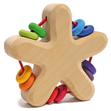 Lade das Bild in den Galerie-Viewer, Rassel Greifling Regenbogen Stern ab 0 Monaten