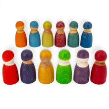 Lade das Bild in den Galerie-Viewer, Regenbogen Freunde Figuren12 Stück Massivholz
