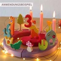 Lade das Bild in den Galerie-Viewer, Grimm's Stecker Tiere/Motto/Zahlen Geburtstagskranz/ Jahreszeitenkranz