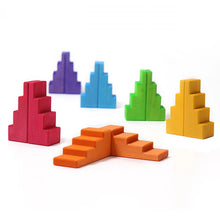 Lade das Bild in den Galerie-Viewer, 12 Treppendächer regenbogen ab 1 Jahr