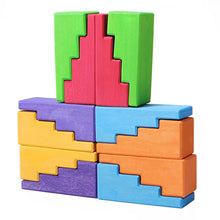 Lade das Bild in den Galerie-Viewer, 12 Treppendächer regenbogen ab 1 Jahr