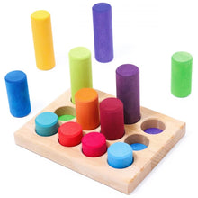 Lade das Bild in den Galerie-Viewer, Steckspiel Kleine Walzen- Regenbogen