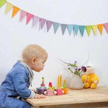 Lade das Bild in den Galerie-Viewer, Wimpelkette Kindergeburtstag Deko bunt/ pastell