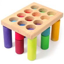 Lade das Bild in den Galerie-Viewer, Steckspiel Kleine Walzen- Regenbogen