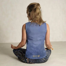 Lade das Bild in den Galerie-Viewer, Yoga-Top - Peace OM - Viola und blau
