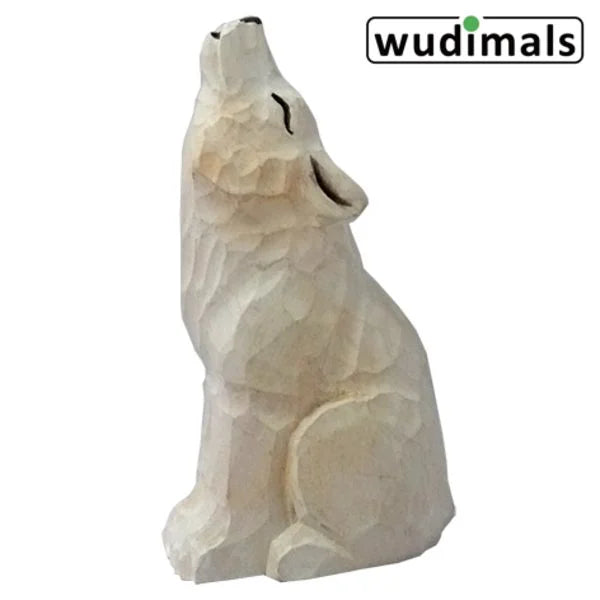 Wudimals Polarwolf Holzfigur