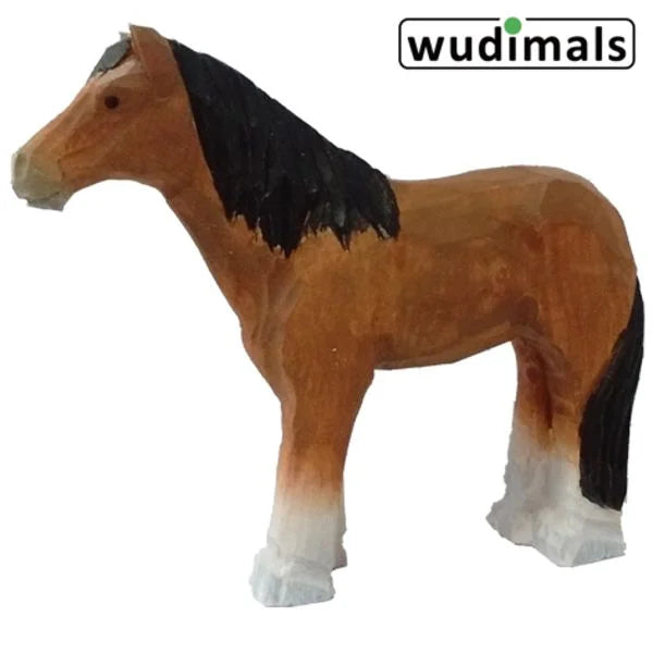Wudimals Pferd/ Shire-Horse Holzfigur