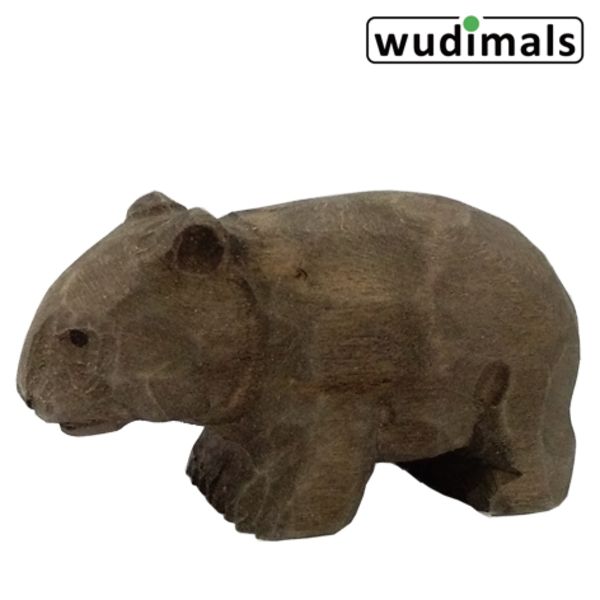 Wudimals Wombat Holzfigur