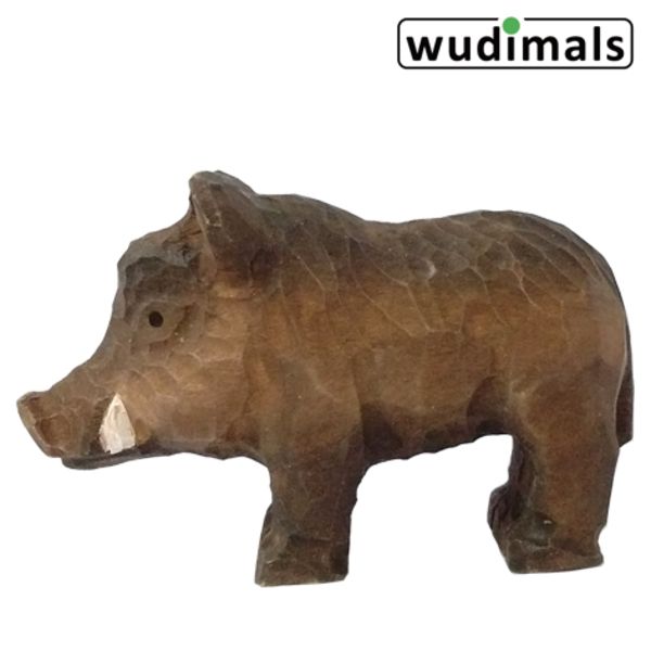 Wudimals Wildschwein Holzfigur