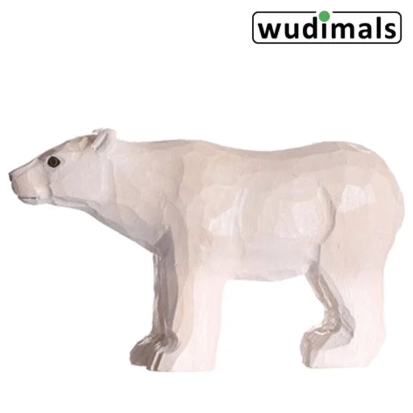 Wudimals Eisbär Holzfigur