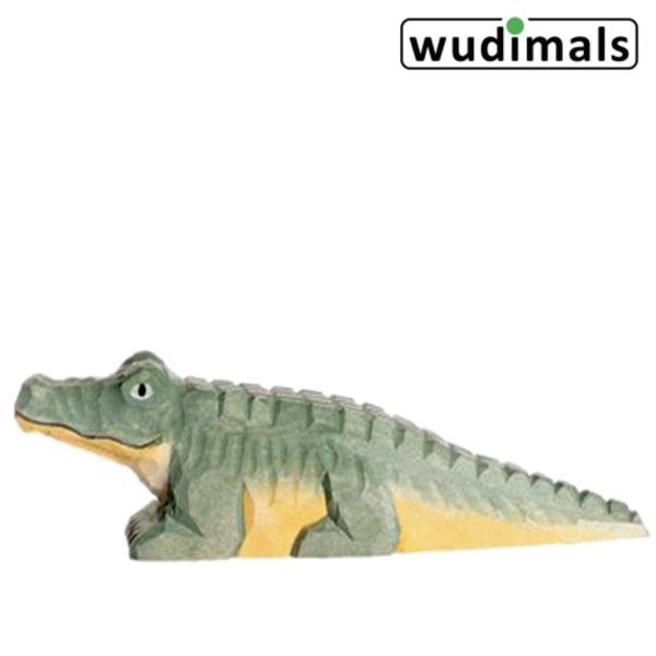 Wudimals Krokodil Holzfigur